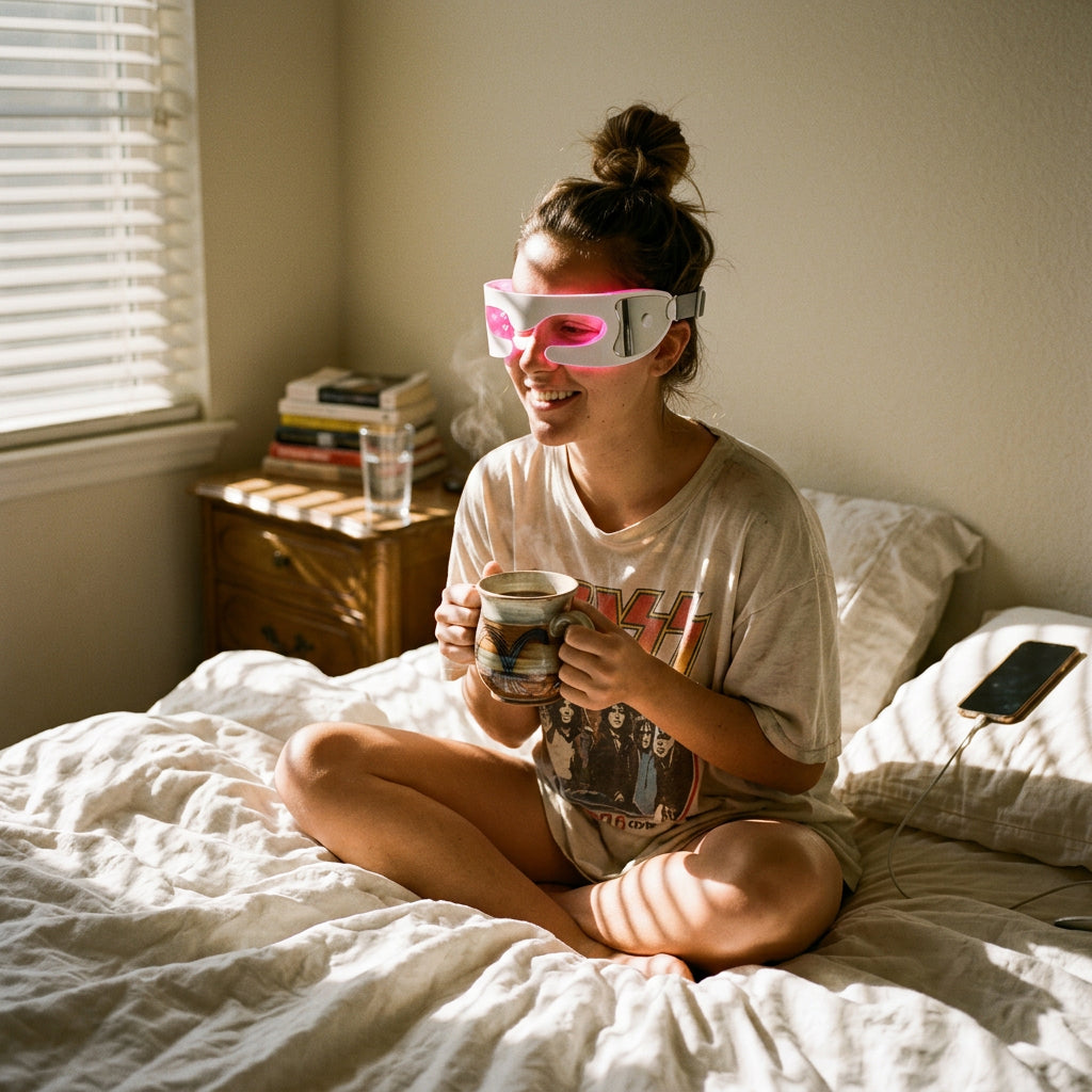 LED Eye Massager — 3-Mode Vibration & Light Therapy