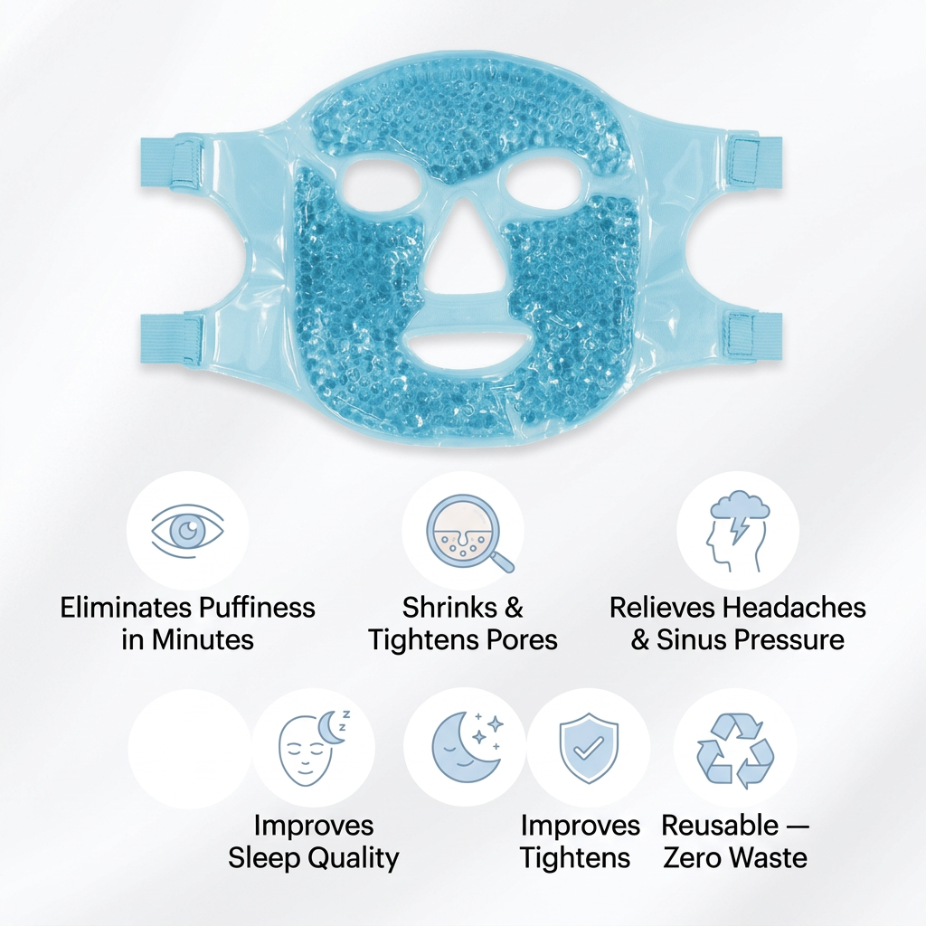 Ice & Heat Facial Mask — Reusable Gel Compress