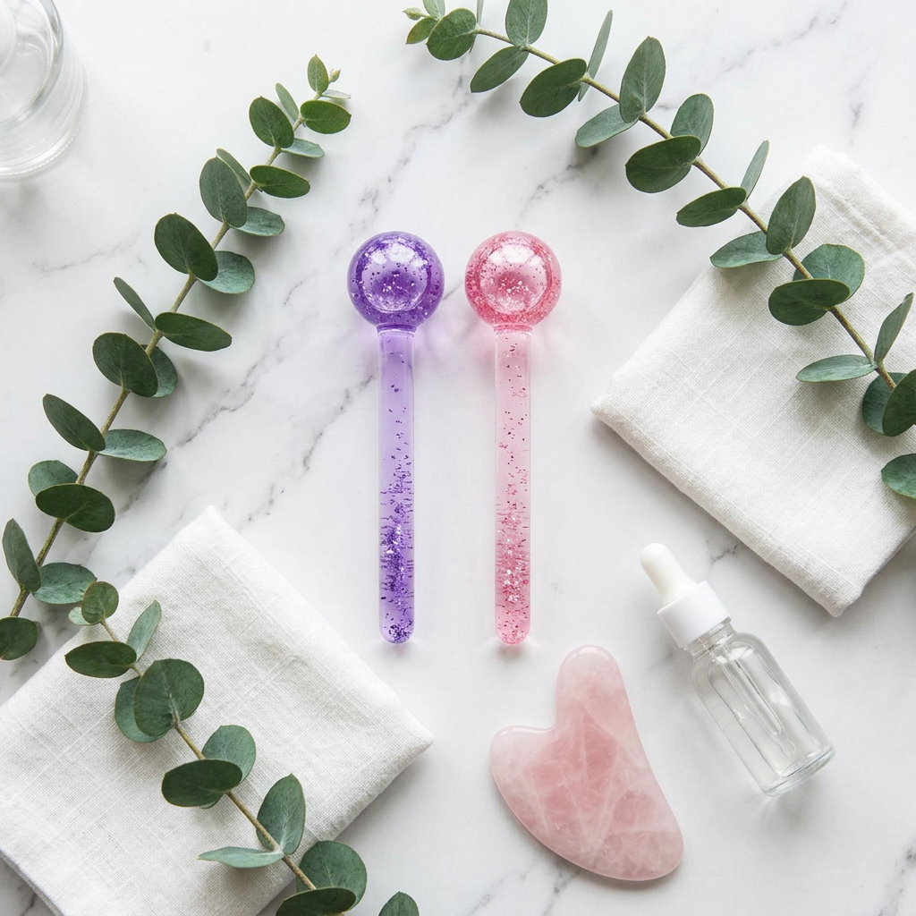 Ice Globes for Facials — Cryo Facial Massager (Set of 2)