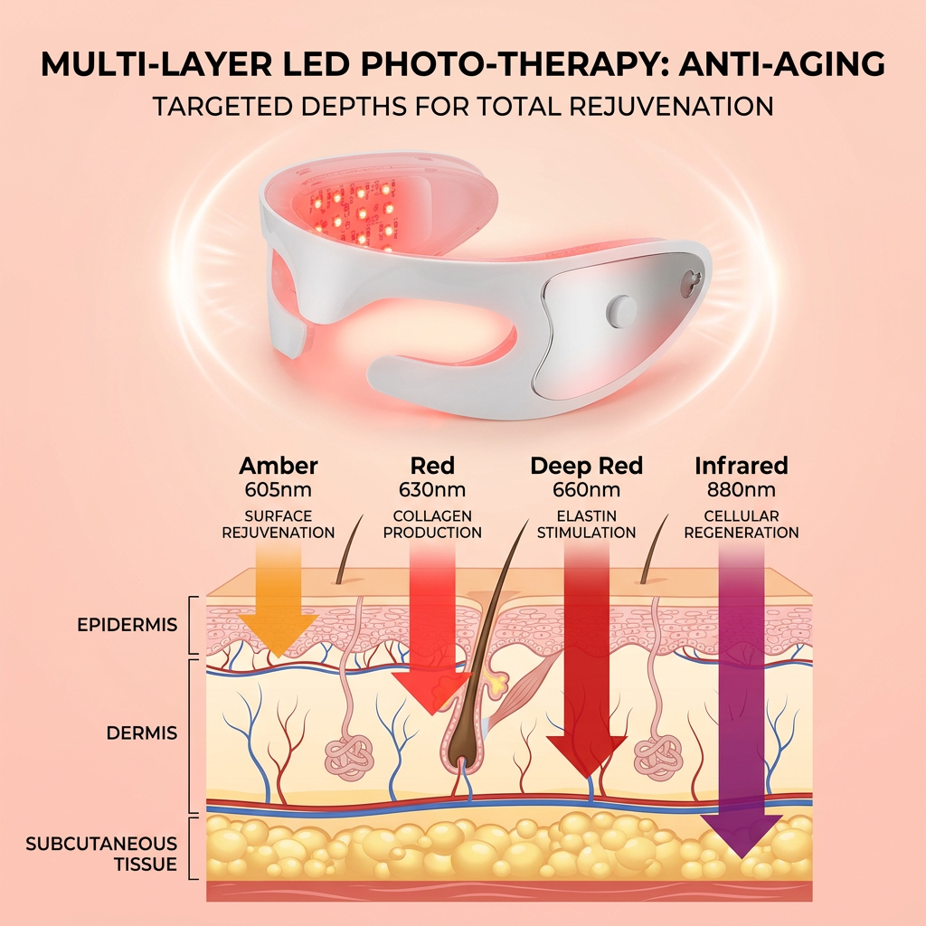 LED Eye Massager — 3-Mode Vibration & Light Therapy