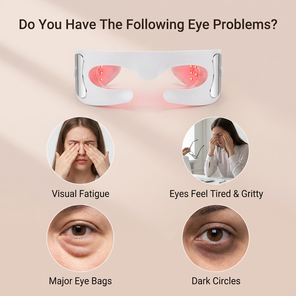 LED Eye Massager — 3-Mode Vibration & Light Therapy