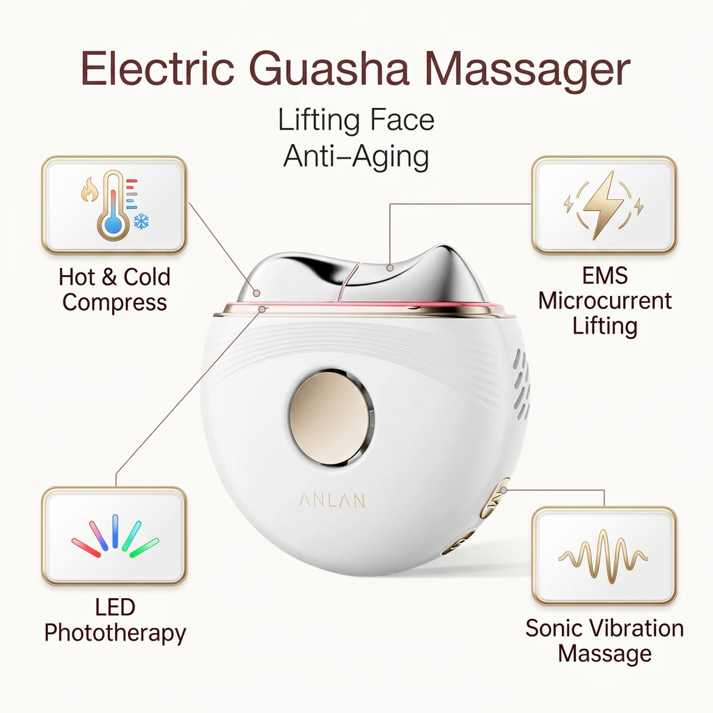 EMS Pro Sculpt Gua Sha | Electric Face Lifting — LED, Hot & Cold, Microcurrent