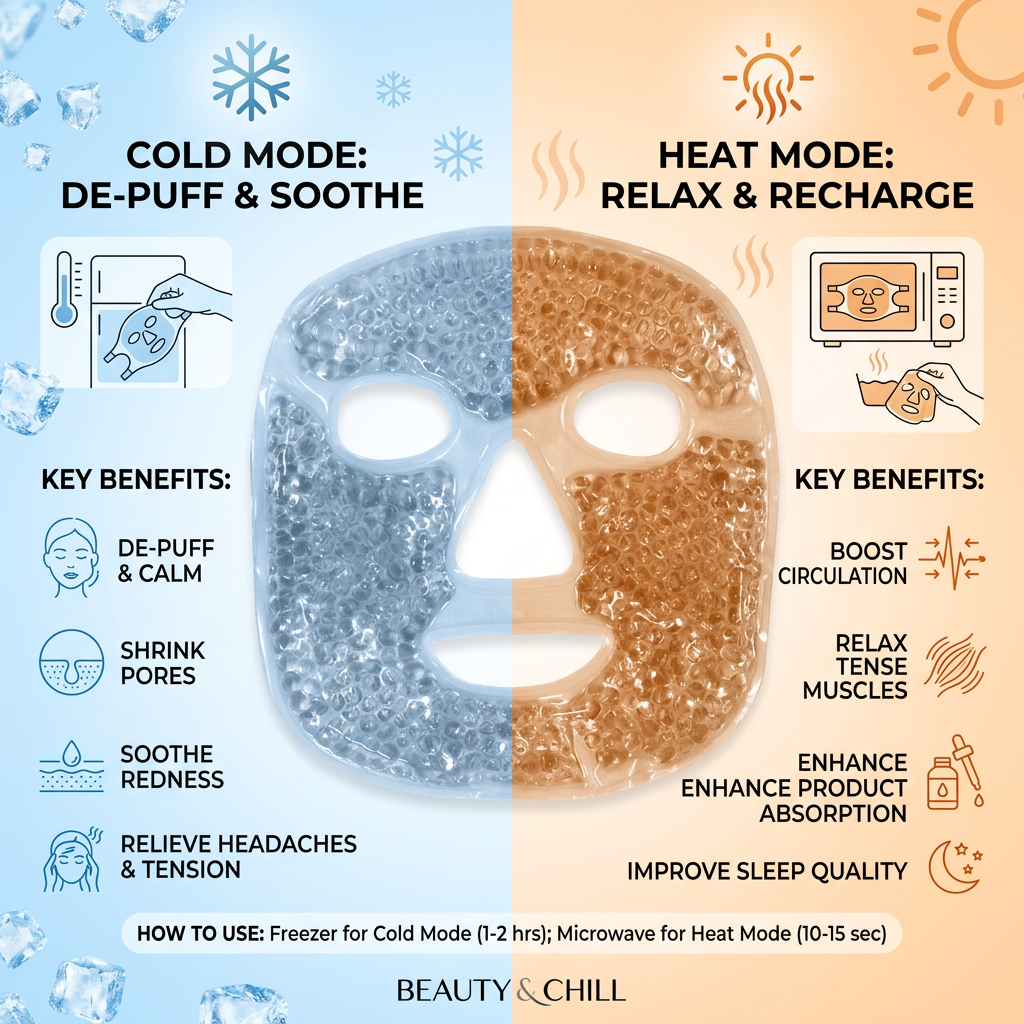 Ice & Heat Facial Mask — Reusable Gel Compress