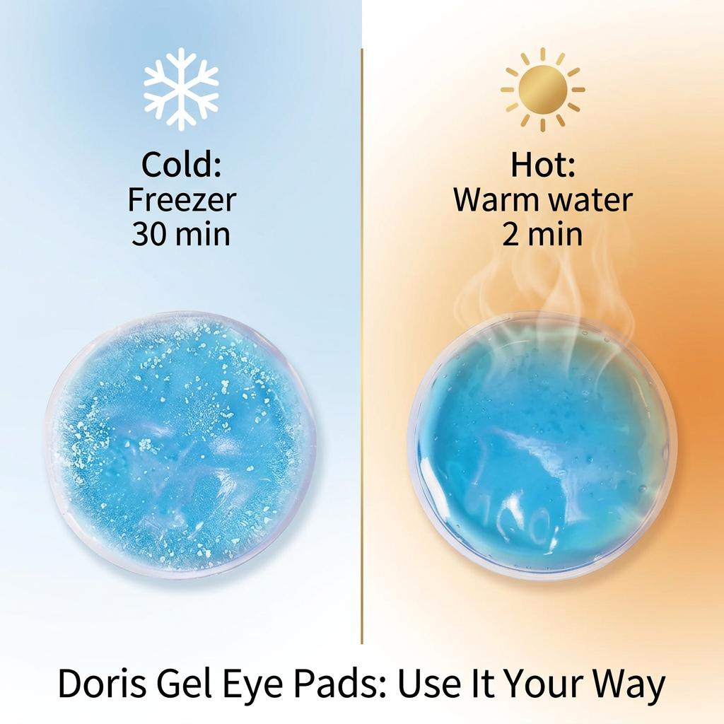 Cooling Gel Eye Pads | Reusable Hot & Cold Therapy for Puffy Eyes
