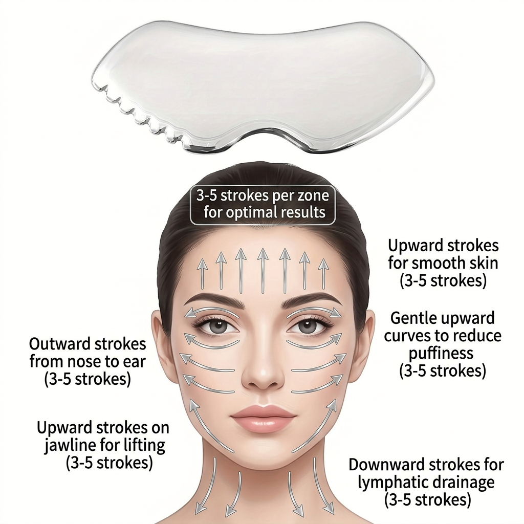 Stainless Steel Gua Sha | Jawline Sculpting & Facial Contouring Tool