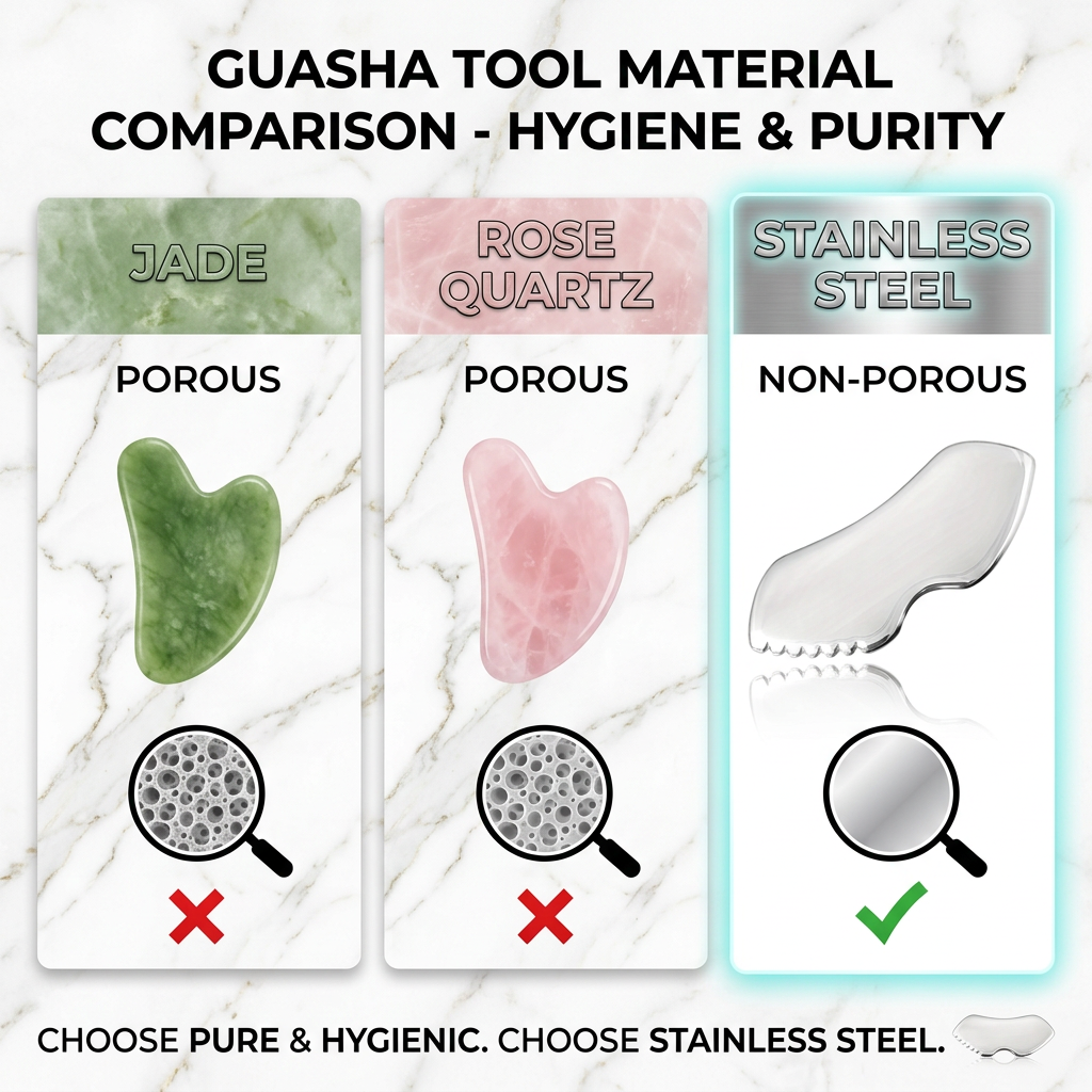 Stainless Steel Gua Sha | Jawline Sculpting & Facial Contouring Tool