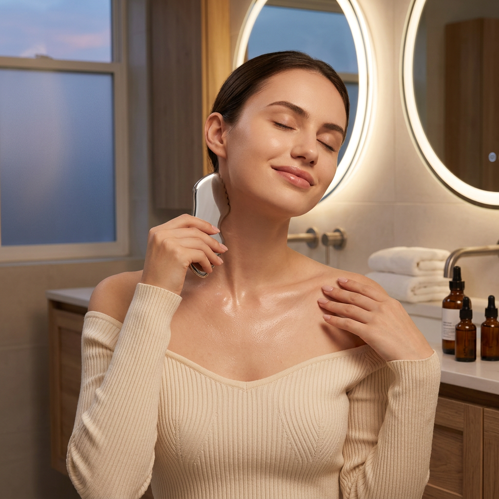 Stainless Steel Gua Sha | Jawline Sculpting & Facial Contouring Tool