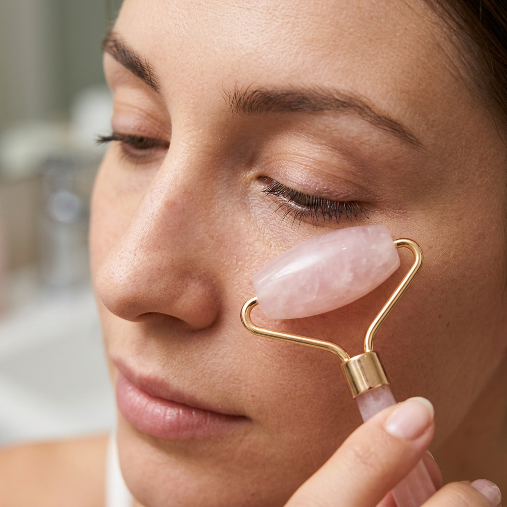 Sculpt & Glow Duo | Facial Roller + Gua Sha Board — Lymphatic Drainage Kit