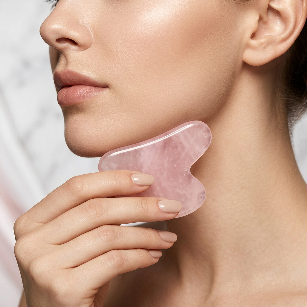 Sculpt & Glow Duo | Facial Roller + Gua Sha Board — Lymphatic Drainage Kit