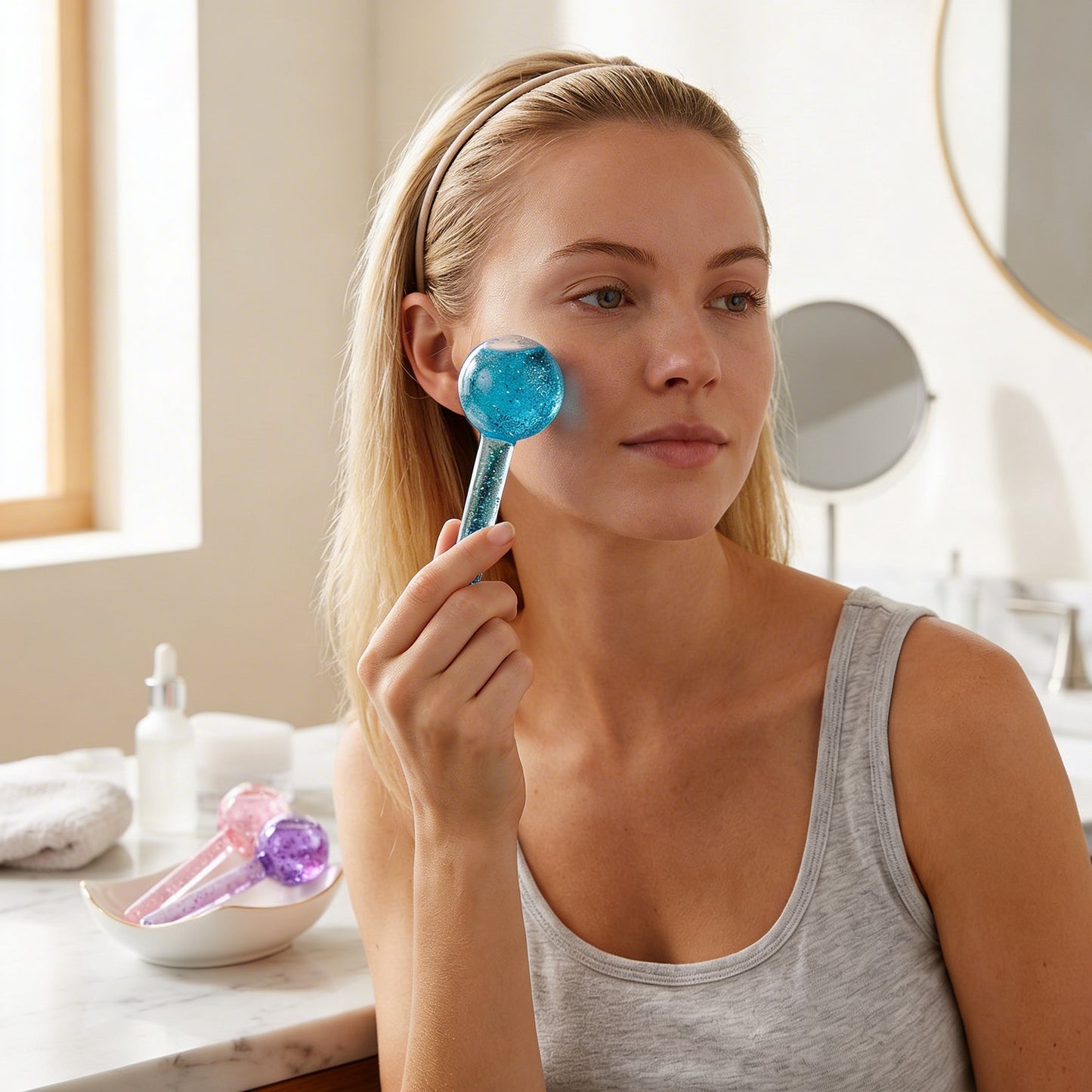 Ice Globes for Facials — Cryo Facial Massager (Set of 2)