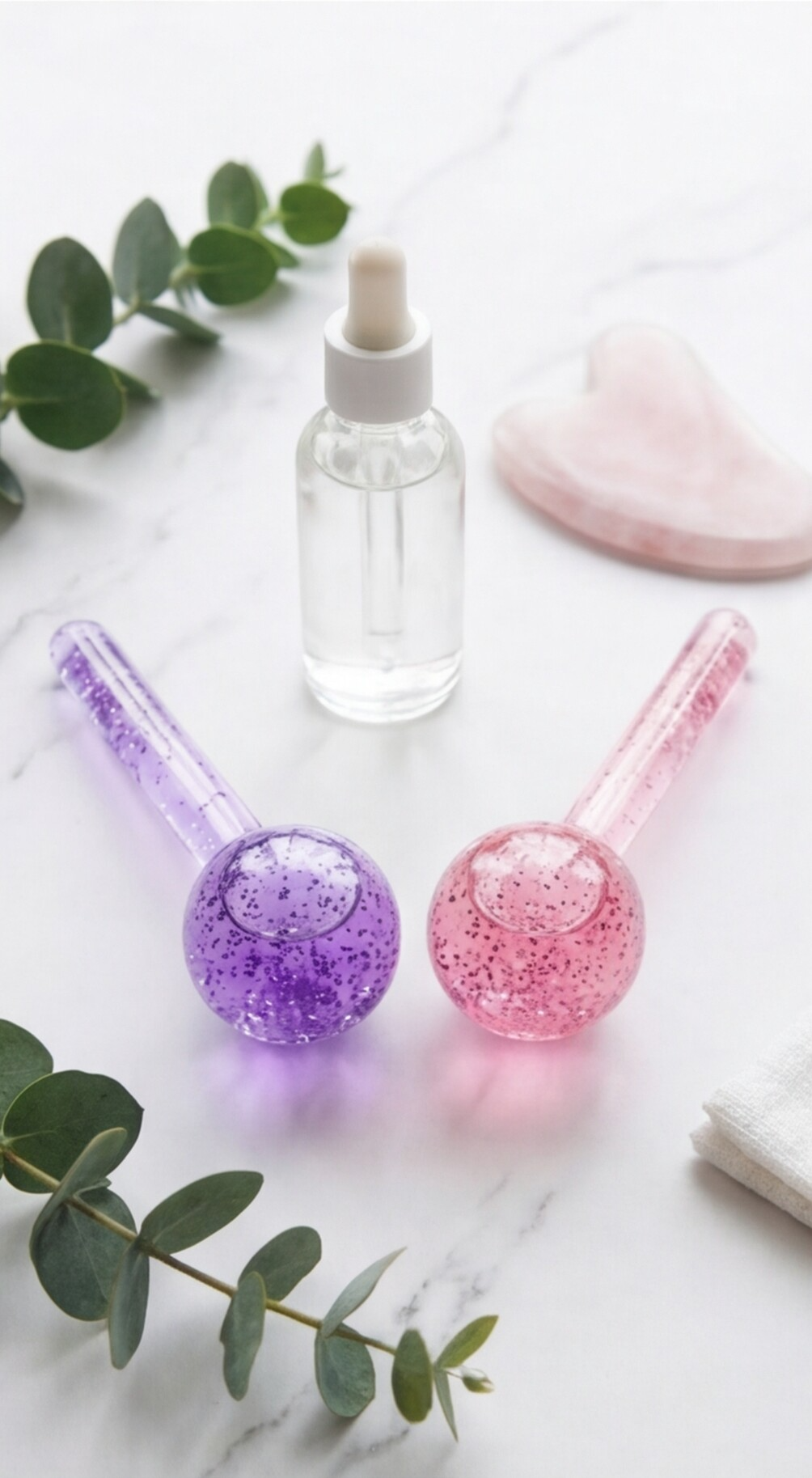 Ice Globes for Facials — Cryo Facial Massager (Set of 2)
