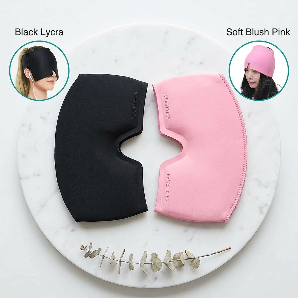 Migraine Relief Gel Mask — Hot & Cold Therapy Head Wrap
