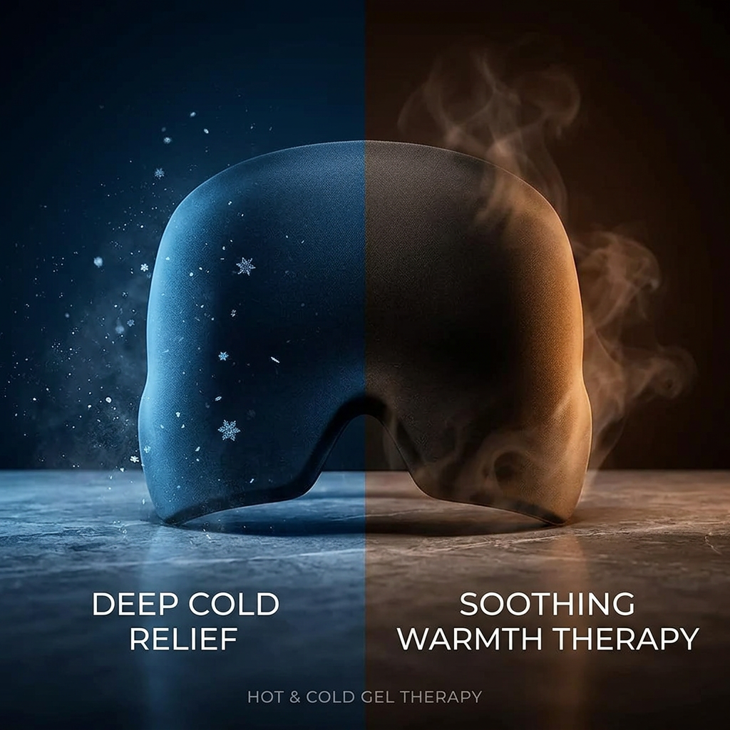 Migraine Relief Gel Mask — Hot & Cold Therapy Head Wrap
