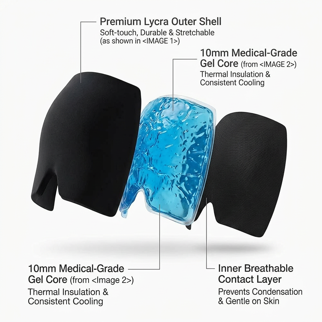 Migraine Relief Gel Mask — Hot & Cold Therapy Head Wrap