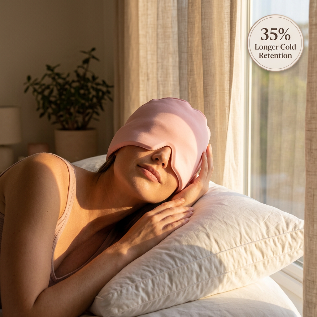 Migraine Relief Gel Mask — Hot & Cold Therapy Head Wrap