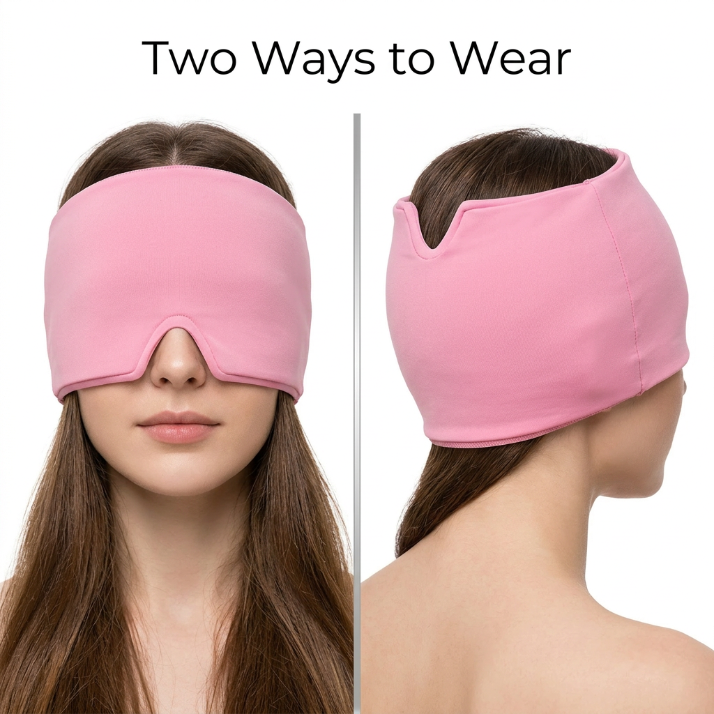 Migraine Relief Gel Mask — Hot & Cold Therapy Head Wrap