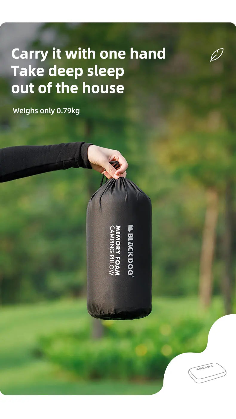 Outdoor Memory Foam Travel Pillow – Portable Comfort for Naps & On-the-Go Rest