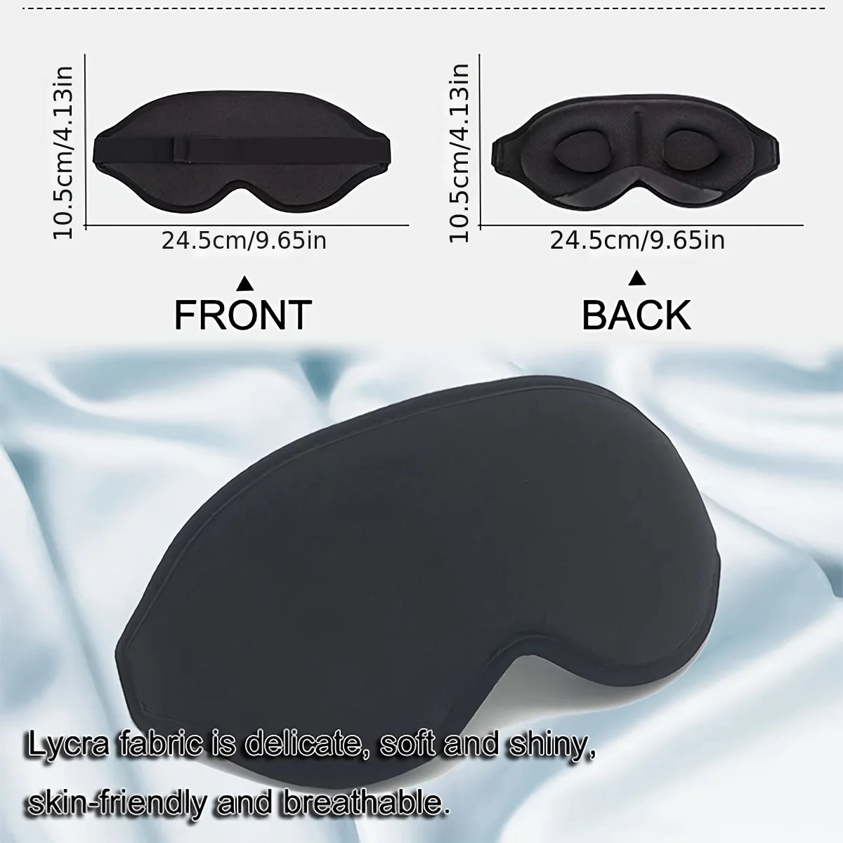 3D Contour Sleep Mask – Memory Foam Light-Blocking Comfort