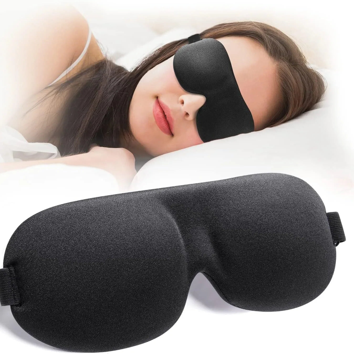 3D Sleeping Mask – Memory Foam Light-Blocking Eye Shade