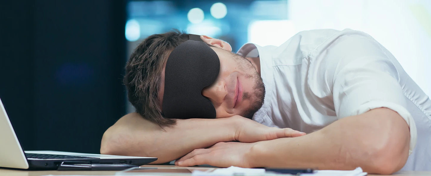 Sleep Mask for Back & Side Sleepers – Zero Pressure, Full Blackout Comfort