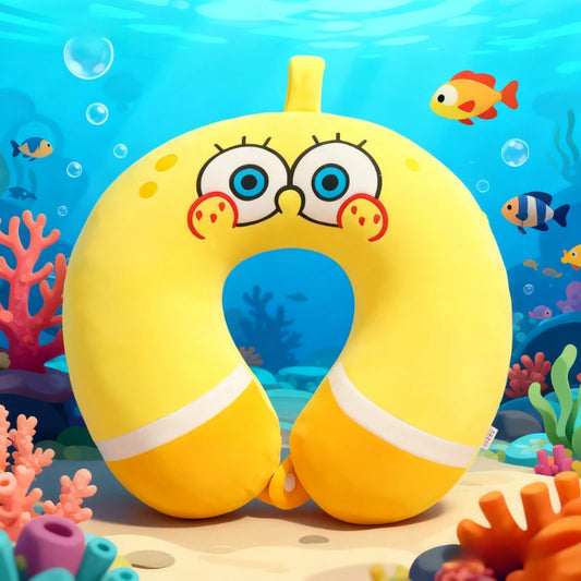 SpongeBobs 2 Colors Patrick Star Cosplay Comfortable Neck Pillows Memory Foam U-Shaped Pillow Soft Airplane Travel Pillow