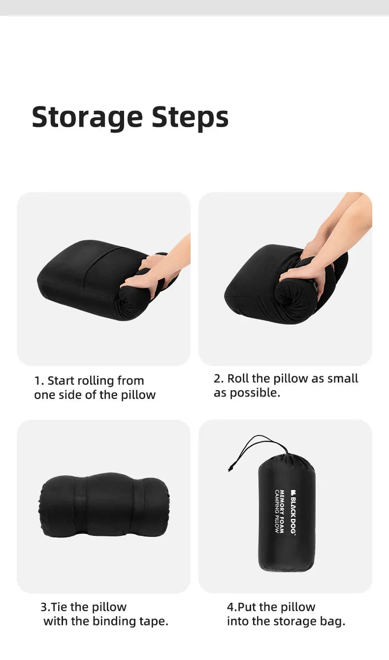 Outdoor Memory Foam Travel Pillow – Portable Comfort for Naps & On-the-Go Rest