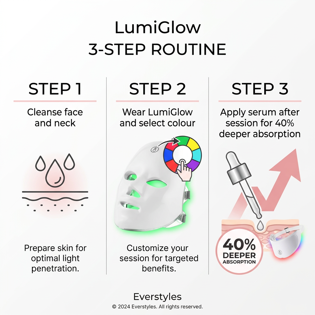 LumiGlow LED Therapy Mask | 7-Colour Photon Face & Neck Treatment