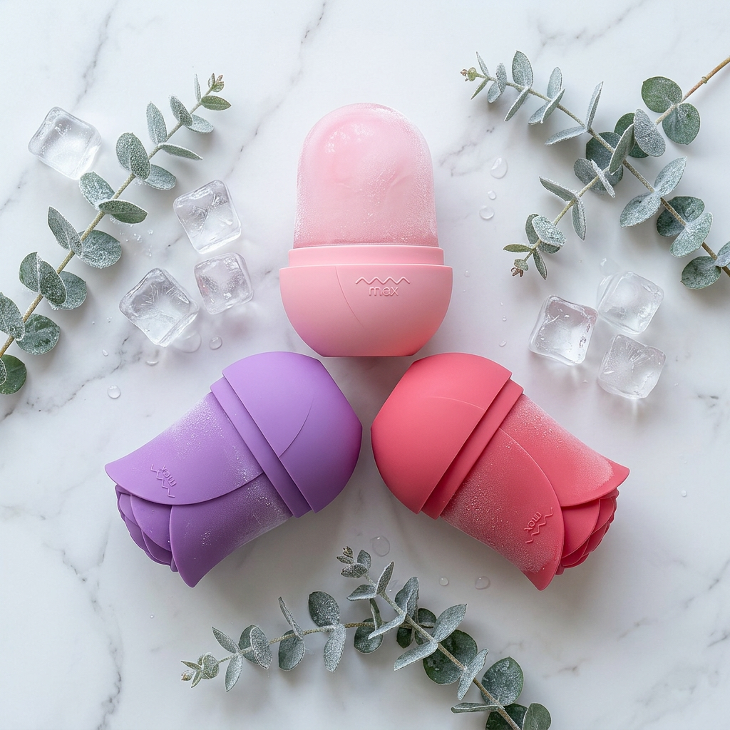 Ice Glow Facial Roller | Silicone Ice Mold for Face & Eyes — Leak-Proof