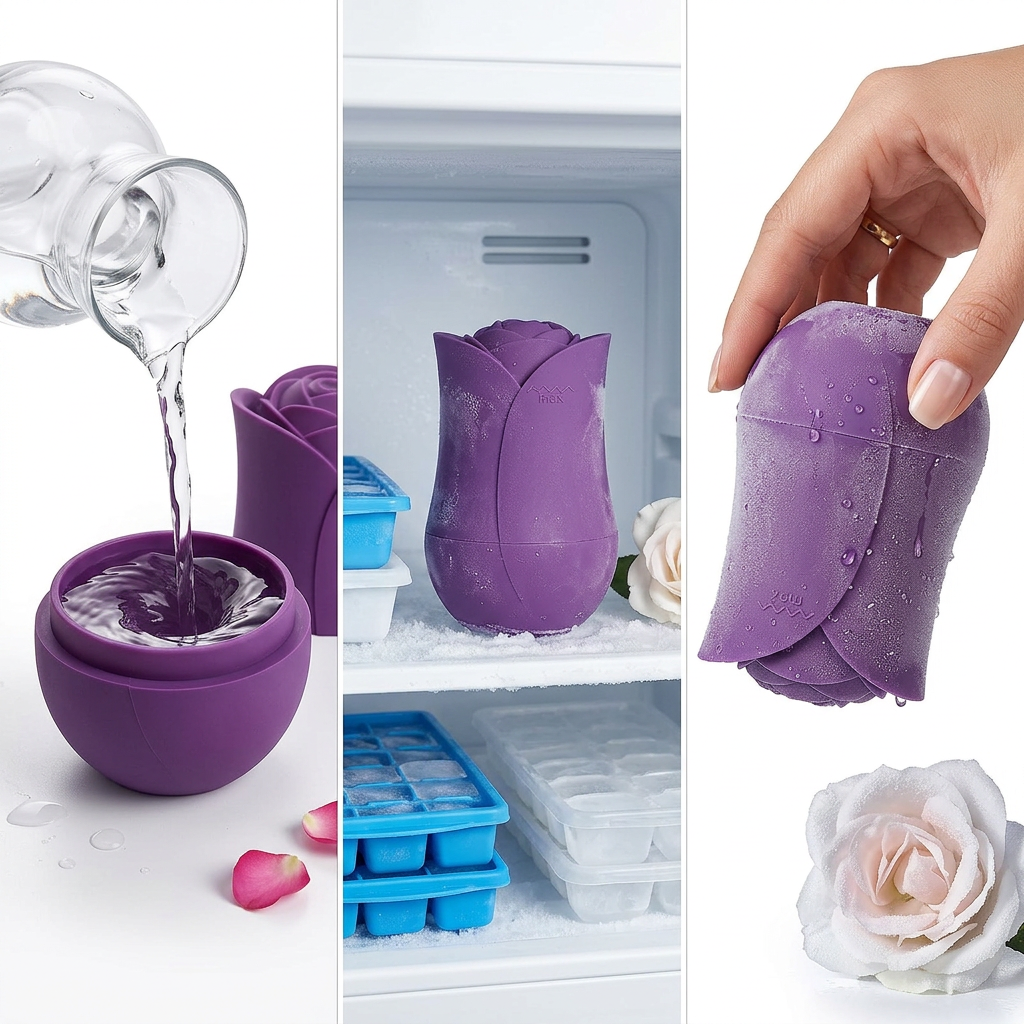 Ice Glow Facial Roller | Silicone Ice Mold for Face & Eyes — Leak-Proof