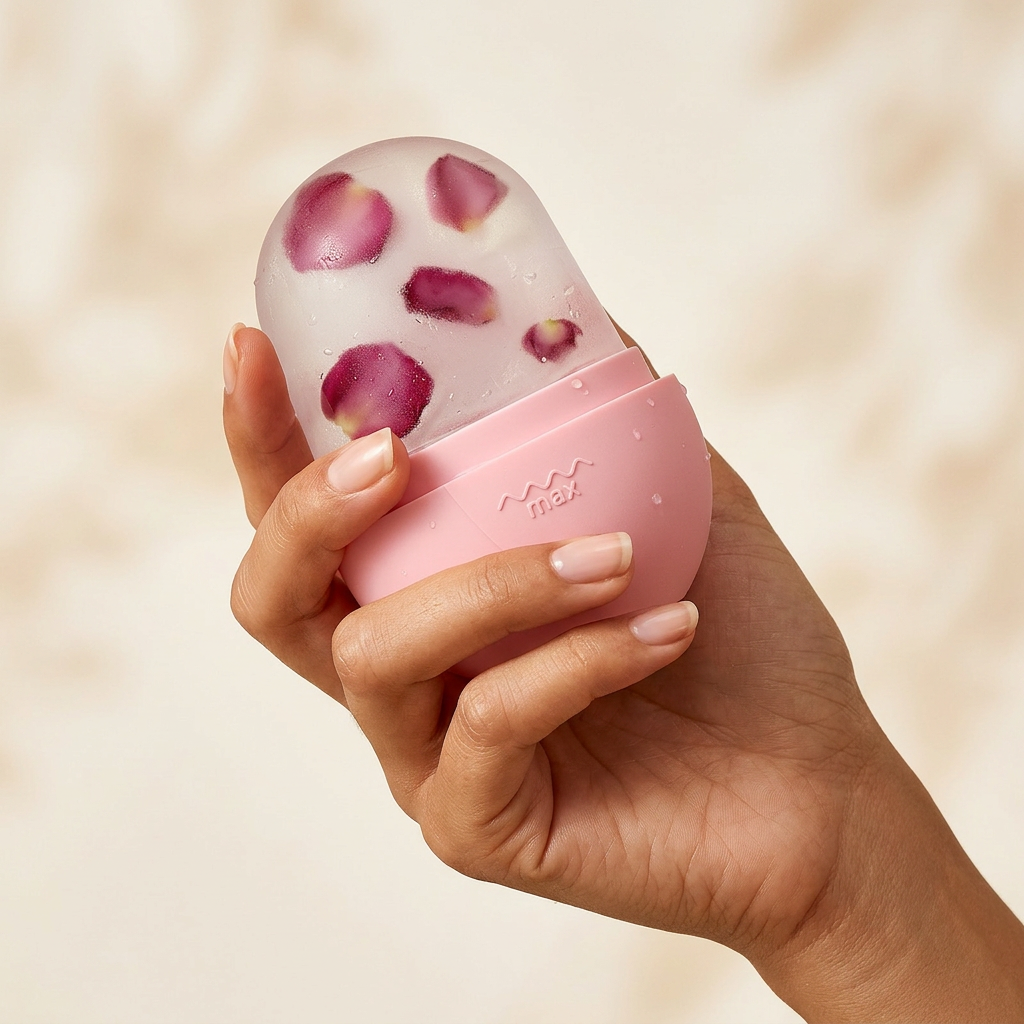 Ice Glow Facial Roller | Silicone Ice Mold for Face & Eyes — Leak-Proof