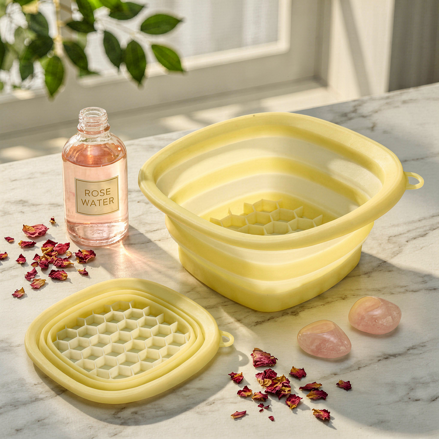 Ice Facial Bowl | Collapsible Silicone Cryo Bath — 60-Second Glow
