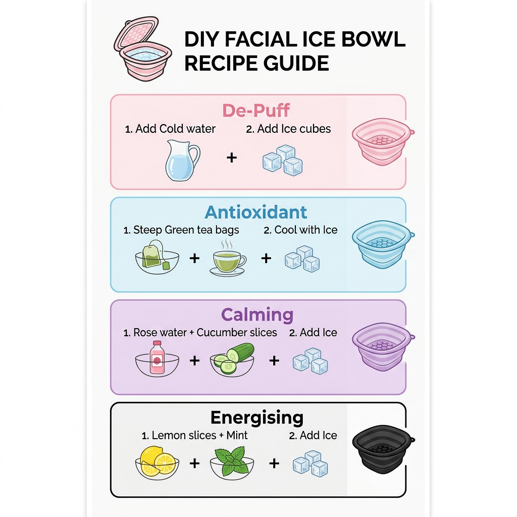 Ice Facial Bowl | Collapsible Silicone Cryo Bath — 60-Second Glow